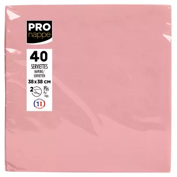 PROnappe papieren servetten roze 2-laags 19,0 x 19,0 cm 40 stuks