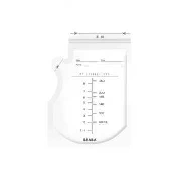 Beaba bewaarzakken voor levensmiddelen, 50 stuks, 250 ml, transparant 911738