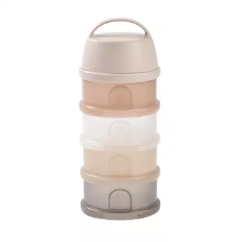 BLACK + BLUM BEABA Formula Dispenser 4 vakken transparant Clay