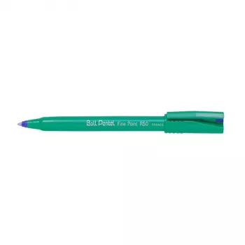 Pentel Fine Point R50 rollerbalpen - blauw - fijn (0,5 mm) - 12 stuks