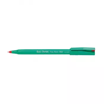 Pentel Fine Point R50 rollerbalpen - rood - 0,5 mm fijne punt - 12 stuks