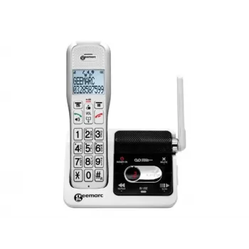 Geemarc AmpliDECT 595 ULE draadloze telefoon met antwoordapparaat, wit
