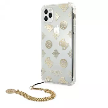 Guess GUHCN58KSPEGO hardcase voor Apple iPhone 11 Pro 5,8 inch goud Peony Chain Collection