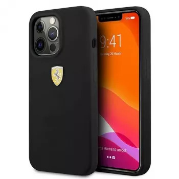 Ferrari FESSI hardcase siliconen voor iPhone 13 Pro Max 6,7 inch zwart