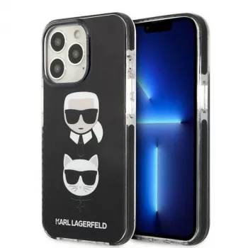 Karl Lagerfeld KLHCP13LTPE2TK iPhone 13 Pro / 13 6.1 hardcase zwart Karl & Choupette Head