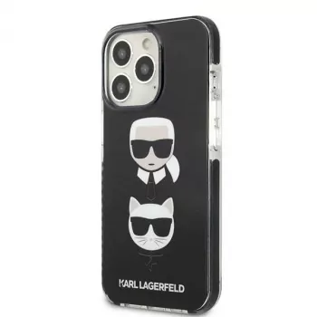 Karl Lagerfeld KLHCP13XTPE2TK Hard Case voor Apple iPhone 13 Pro Max 6,7 inch zwart Karl & Choupette Head