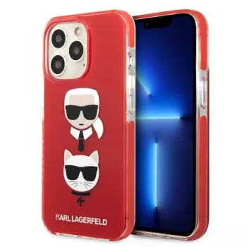 Karl Lagerfeld KLHCP13LTPE2TR iPhone 13 Pro / 13 6.1 hardcase rood Karl & Choupette Head