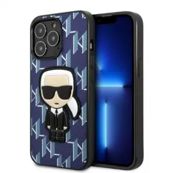 Karl Lagerfeld KLHCP13LPMNIKBL iPhone 13 Pro / 13 6,1 inch hardcase blauw Monogram Ikonik Patch