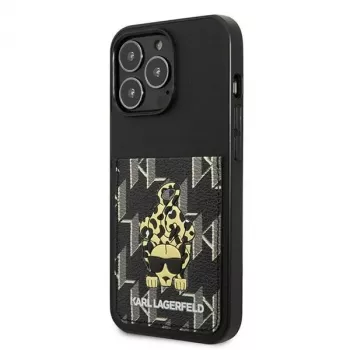 Karl Lagerfeld KLHCP13LCANCNK iPhone 13 Pro / 13 6.1 hardcase zwart Karlimals Cardslot