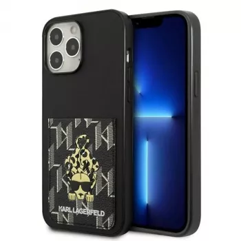 Karl Lagerfeld KLHCP13XCANCNK iPhone 13 Pro Max 6,7 inch hardcase zwart Karlimals Cardslot