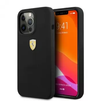 Ferrari FESSIHMP13LBK iPhone 13 Pro / 13 siliconen hardcase MagSafe zwart