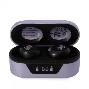 Guess GUTWST31EU True Wireless Stereo Bluetooth 5.3 oordopjes met oplaadcase - paars