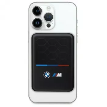 BMW M Collection MagSafe powerbank 5000mAh 15W draadloze oplader met USB-C-kabel zwart