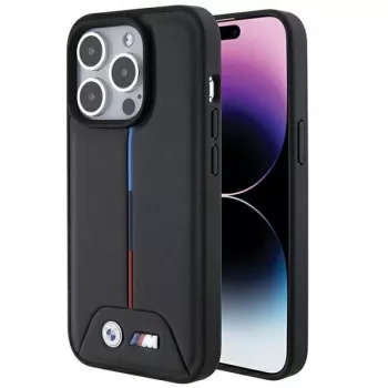 BMW BMHCP15L22PVTK iPhone 15 Pro 6,1 inch zwart Hardcase quilted tricolor