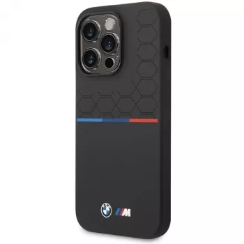 BMW M Collection siliconenhoes voor Apple iPhone 15 Pro Max 6,7 inch zwart patroon