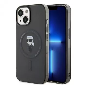 Karl Lagerfeld Ikonik hardcase MagSafe voor iPhone 13/14/15 6,1 inch zwart