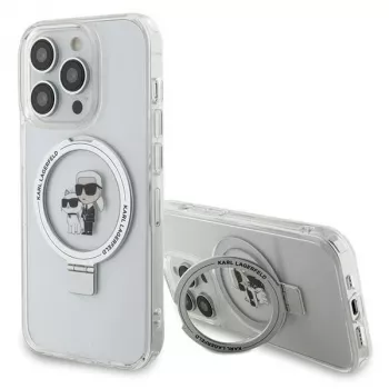 Karl Lagerfeld KLHMP15XHMRSKCH hardcase ringstandaard voor iPhone 15 Pro Max 6,7 inch wit MagSafe Karl & Choupette
