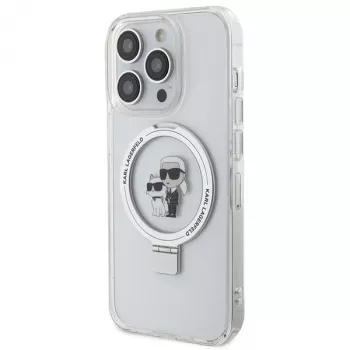 Karl Lagerfeld KLHMP15XHMRSKCH hardcase ringstandaard voor iPhone 15 Pro Max 6,7 inch wit MagSafe Karl & Choupette