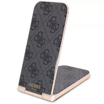 Guess opvouwbare 2-in-1 draadloze oplader GUDCFAL4PEGK 15W zwart 4G patroon MagSafe