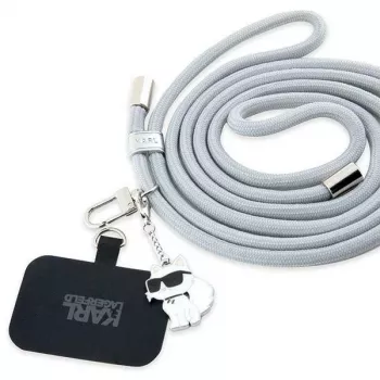 Karl Lagerfeld CBDY koord universele telefoonlanyard / polsband (grijs)
