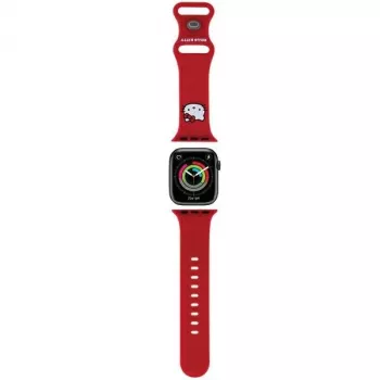Hello Kitty HKAWMSCHBLR Apple Watch-armband 38/40/41mm rood siliconen Kitty Head