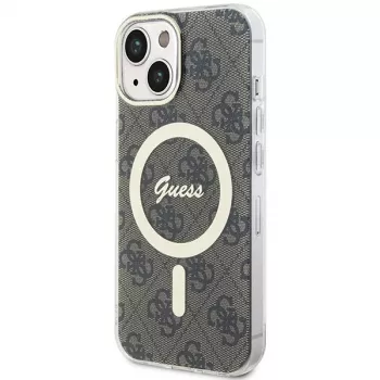 Guess GUHMP15MH4STW hardcase IML MagSafe voor iPhone 15 Plus / 14 Plus 6,7 inch bruin