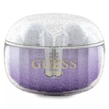 Guess Glitter Gradient True Wireless Bluetooth-oordopjes met oplaadcase (paars)