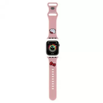 Hello Kitty HKAWLSCHBLP siliconen armband voor Apple Watch 42/44/45/49mm roze