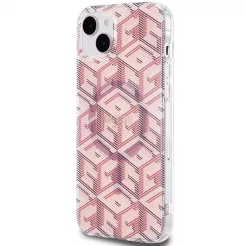Guess GUHMP15MHGCUSTGP iPhone 15 Plus / 14 Plus 6,7 inch roze hardcase IML GCube MagSafe