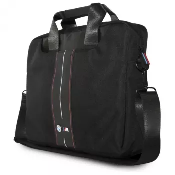 BMW laptoptas 16 inch zwart nylon rode streep
