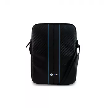 BMW BMTB10COMSCAKL 10 zwart/Carbon Blue Stripes laptoptas