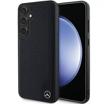 Mercedes-Benz Debossed Line leren MagSafe hardcase voor Samsung Galaxy S24+ (SM-S926) - zwart