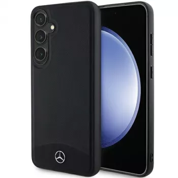 Mercedes-Benz Galaxy S24 hardcase leer textuur & glad MagSafe zwart