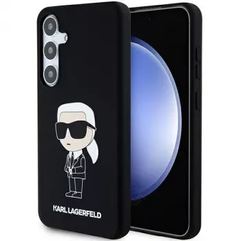 Karl Lagerfeld Ikonik siliconenhoes voor Samsung Galaxy S24 - zwart