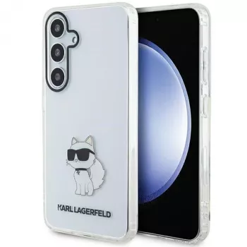 Karl Lagerfeld KLHCS24SHNCHTCT S24 S921 transparant hardcase IML Choupette voor Samsung Galaxy S24