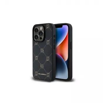 Karl Lagerfeld KLHMP15LPGKHPHK iPhone 15 Pro 6,1 inch zwart MagSafe Karl Head achterkant hoes