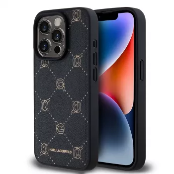 Karl Lagerfeld iPhone 15 Pro Max 6,7 inch zwart MagSafe Karl Head beschermhoes