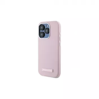 Karl Lagerfeld KLHMP15XPGMSRPP hardcase voor iPhone 15 Pro Max 6,7 inch roze met metaalplaat MagSafe