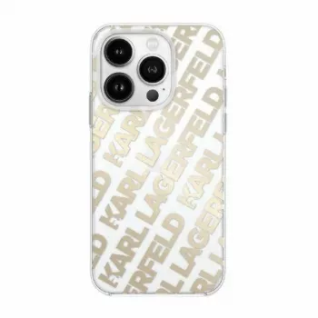 Karl Lagerfeld KLHCP15XHKFOEMD hardcase voor Apple iPhone 15 Pro Max, goud, IML fulloverlogo
