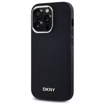 DKNY DKHMP14LPSCMCLK hardcase voor Apple iPhone 14 Pro 6,1 inch zwart effen logo MagSafe