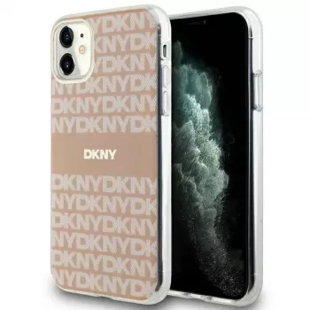DKNY DKHMN61HRHSEP hardcase voor iPhone 11 / XR 6,1 inch roze mono & stripe MagSafe