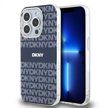 DKNY DKHMP15XHRHSEB Hardcase voor Apple iPhone 15 Pro Max 6,7 inch blauw IML Mono & Stripe MagSafe
