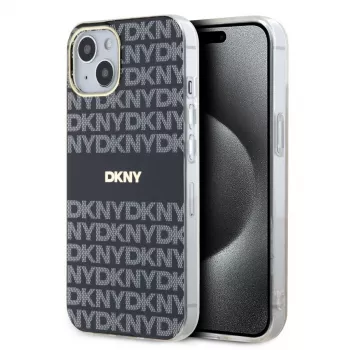 DKNY DKHMP15SHRHSEK iPhone 15 / 14 / 13 6,1 inch zwart Hardcase IML Mono & Stripe MagSafe