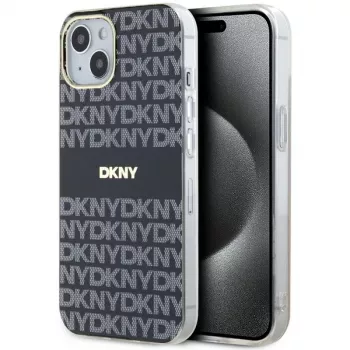 DKNY DKHMP15MHRHSEK Hardcase voor iPhone 15 Plus / 14 Plus 6,7 inch zwart IML Mono & Stripe MagSafe