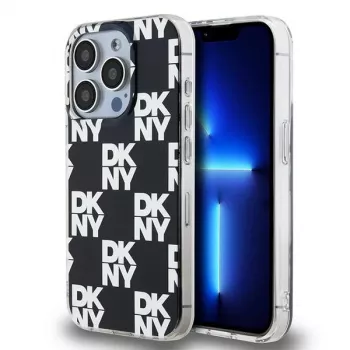 DKNY DKHCP15LHDLCEK hardcase voor Apple iPhone 15 Pro 6,1, zwart, IML Checkered Mono Pattern