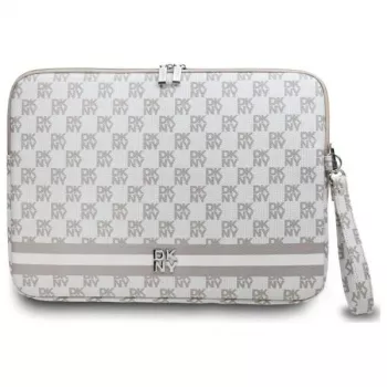 DKNY Sleeve DKCS14PVSHLE 14 inch Beige geruit patroon met bedrukte strepen