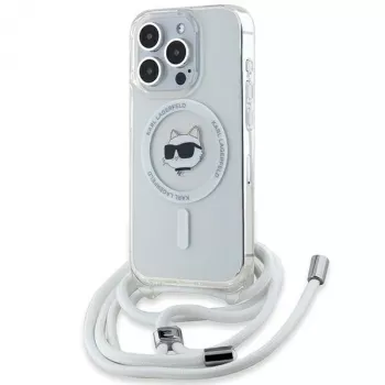 Karl Lagerfeld KLHMP14XHCCHNT iPhone 14 Pro Max 6.7 Hardcase Transparant IML Choupette Head & Cord Magsafe