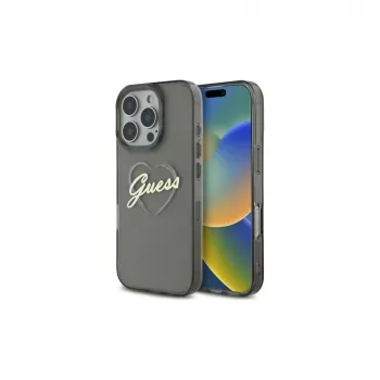 Guess GUHCP16XHCHGSPK iPhone 16 Pro Max 6.9 Hardcase IML Heart zwart