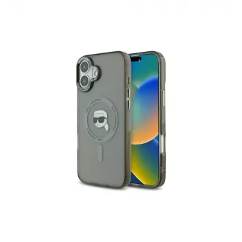Karl Lagerfeld KLHMP16MHLSKIK iPhone 16 Plus 6,7 inch hardcase IML Metal Karl Head MagSafe zwart
