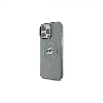 Karl Lagerfeld KLHMP16LHLSCHK iPhone 16 Pro 6,3 zwart hardcase IML Metal Choupette Head MagSafe